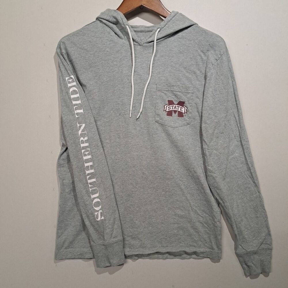Missouri State Southern Tide Hoodie Hooded Long Sleeve Pocket T Shirt Mens Small